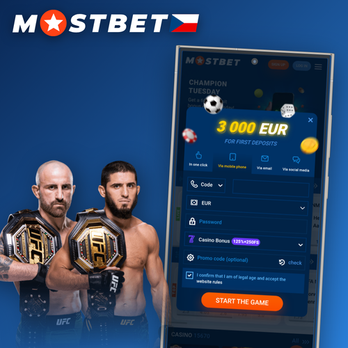 Mostbet registrace na mobilním telefonu s polem pro e-mail a měnu CZK